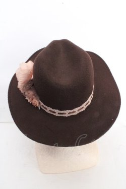 画像3: axes femme / フェルト中折れ女優帽 57.5cm ブラウン O-26-03-13-1007-AX-AC-IG-OS