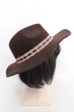 画像4: axes femme / フェルト中折れ女優帽 57.5cm ブラウン O-26-03-13-1007-AX-AC-IG-ZTK048 (4)
