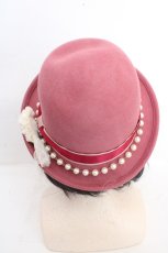 画像3: axes femme POETIQUE / パールボーラーハット 56-58cm ピンク O-26-03-13-1008-AX-AC-IG-ZTK048 (3)