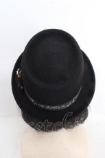 画像3: axes femme / プリントリボンポークパイハット  クロ O-26-03-13-1009-AX-AC-IG-ZTK048 (3)