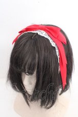 画像1: axes femme kawaii / レースリボンカチューシャ  アカ O-26-03-13-1011-AX-AC-OW-ZT649 (1)