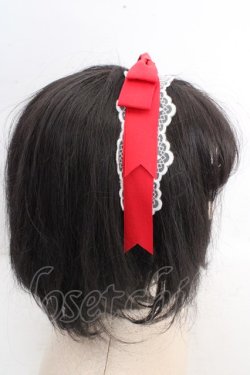 画像3: axes femme kawaii / レースリボンカチューシャ  アカ O-26-03-13-1011-AX-AC-OW-OS