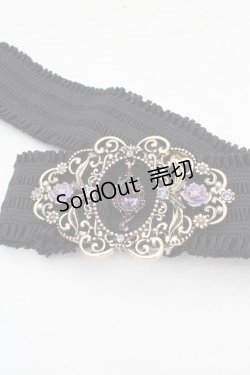 画像2: axes femme / 誕生石モチーフゴムベルト  アメジスト O-26-03-13-1014-AX-ZA-OW-OS