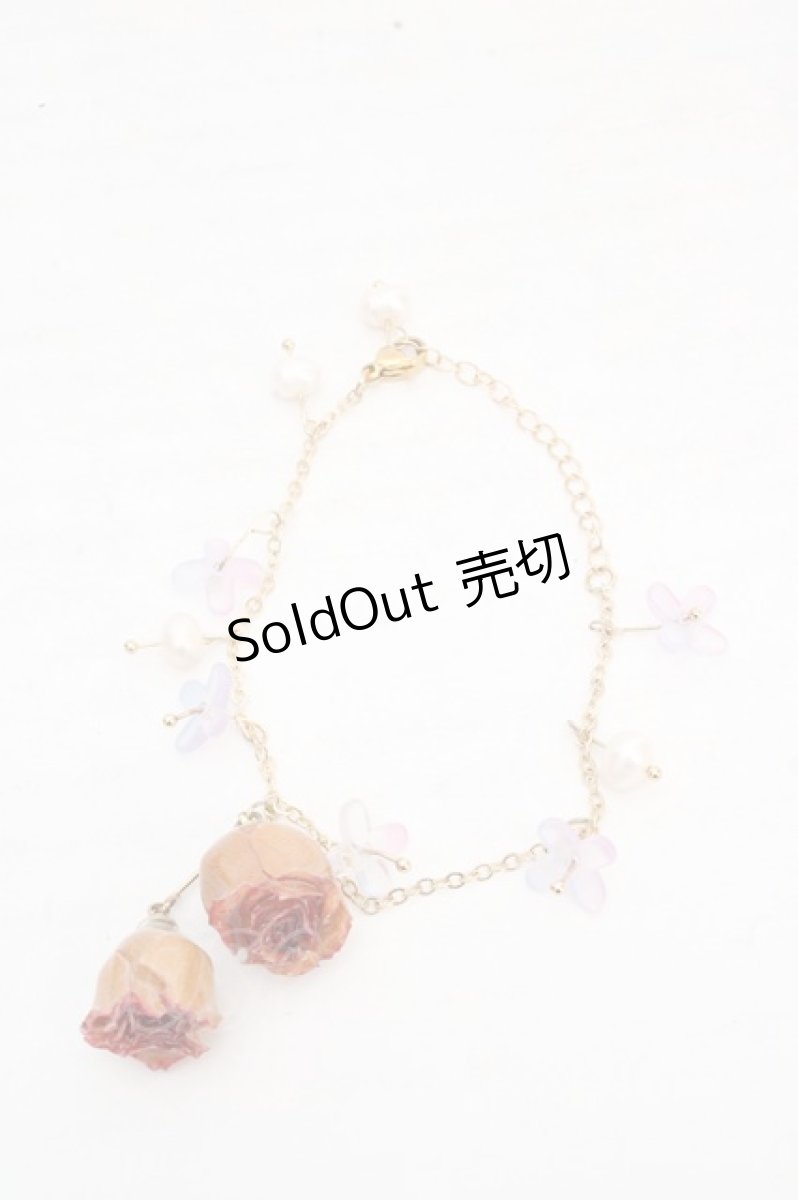 画像1: axes femme / 薔薇×パールブレスレット  ピンク O-26-03-13-1017-AX-AC-OW-ZT0315M (1)