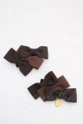Emily Temple cute / tripleリボンクリップ  ブラウン O-26-03-13-1020-ET-AC-OW-OS