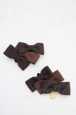画像1: Emily Temple cute / tripleリボンクリップ  ブラウン O-26-03-13-1020-ET-AC-OW-ZT0315M (1)