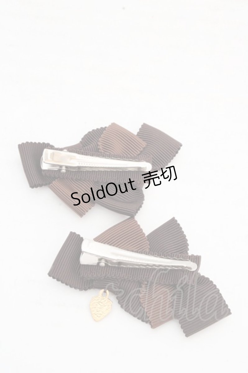 画像3: Emily Temple cute / tripleリボンクリップ  ブラウン O-26-03-13-1020-ET-AC-OW-ZT0315M (3)