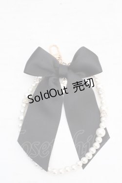 画像1: Maison de FLEUR / ラインストーンパールストラップ  クロ O-26-03-13-1024-LO-ZA-OW-OS