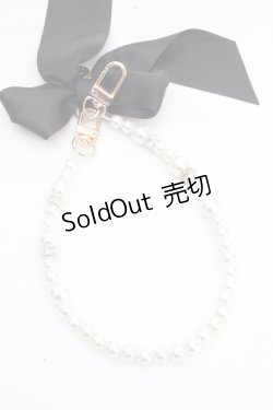 画像3: Maison de FLEUR / ラインストーンパールストラップ  クロ O-26-03-13-1024-LO-ZA-OW-OS
