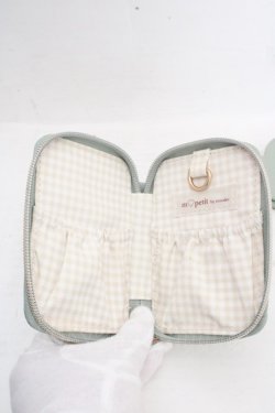 画像2: m petit by misako / ミラー付ポーチ  ミント O-26-03-13-1028-LO-ZA-IG-OS