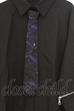 画像2: NieR Clothing / ARM ZIP付き2WAY LONG SHIRT　シャツ F ブラック×パープル O-26-03-13-066-PU-BL-OW-OS