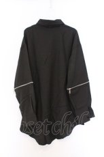 画像3: NieR Clothing / ARM ZIP付き2WAY LONG SHIRT　シャツ F ブラック×パープル O-26-03-13-066-PU-BL-OW-OS (3)