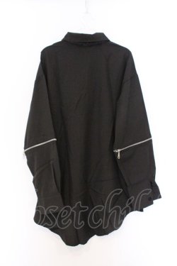画像3: NieR Clothing / ARM ZIP付き2WAY LONG SHIRT　シャツ F ブラック×パープル O-26-03-13-066-PU-BL-OW-OS