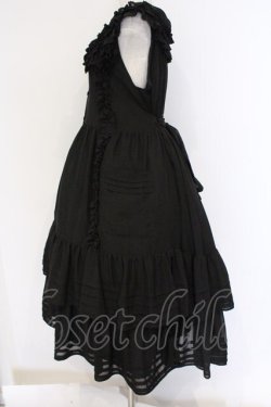 画像3: Physical Drop / シフォンミルフィーユフリルドレス  クロ O-26-03-13-001-LO-OP-OW-OS