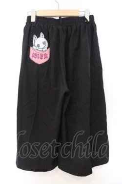 画像3: NieR Clothing / 刺繍入りワイドパンツ F ブラック O-26-03-13-009-PU-PA-OW-OS