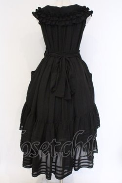 画像4: Physical Drop / シフォンミルフィーユフリルドレス  クロ O-26-03-13-001-LO-OP-OW-OS