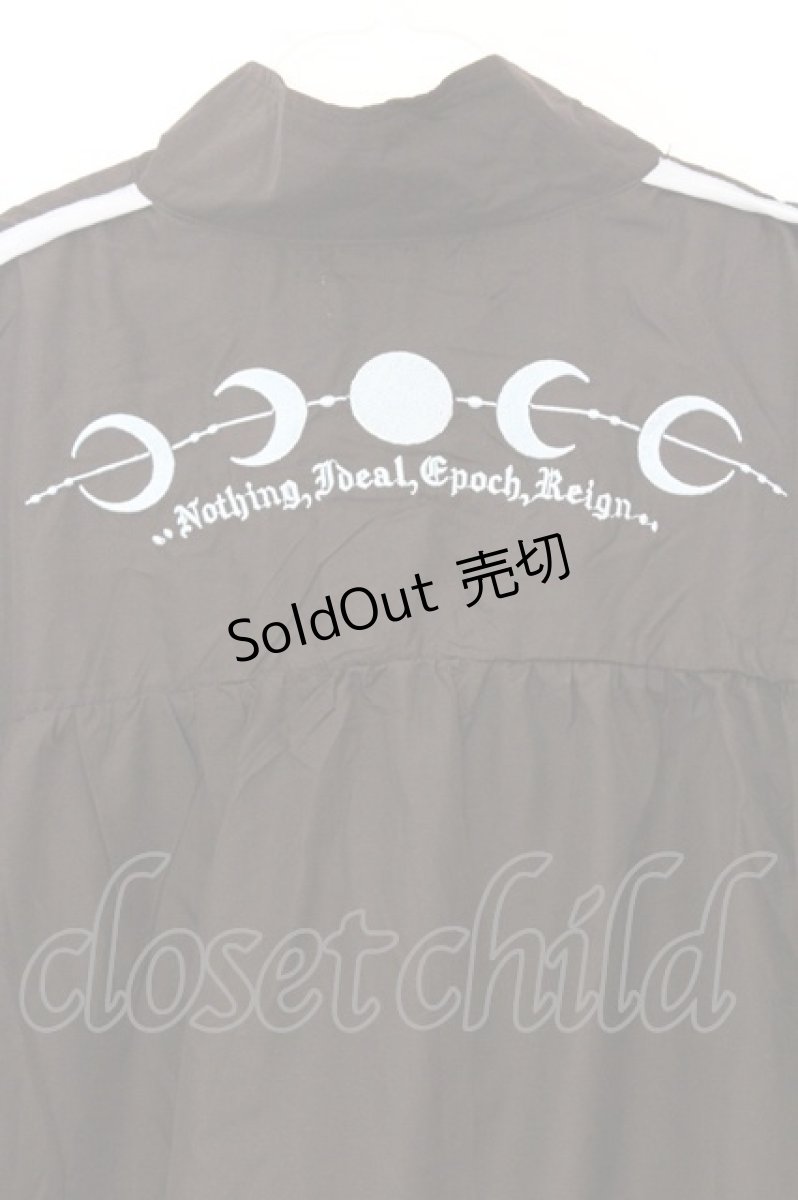 画像3: NieR Clothing / 月齢刺繍ラインブルゾン F ブラック×サックスライン O-26-03-13-012-PU-TO-OW-ZT527 (3)