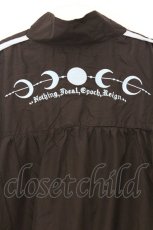 画像3: NieR Clothing / 月齢刺繍ラインブルゾン F ブラック×サックスライン O-26-03-13-012-PU-TO-OW-ZT527 (3)