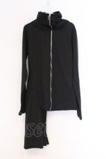 画像1: NieR Clothing / アシメハイネックパーカー F ブラック O-26-03-13-013-PU-TO-OW-ZT526 (1)
