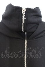 画像2: NieR Clothing / アシメハイネックパーカー F ブラック O-26-03-13-013-PU-TO-OW-ZT526 (2)