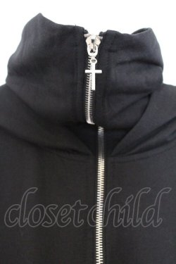 画像2: NieR Clothing / アシメハイネックパーカー F ブラック O-26-03-13-013-PU-TO-OW-OS