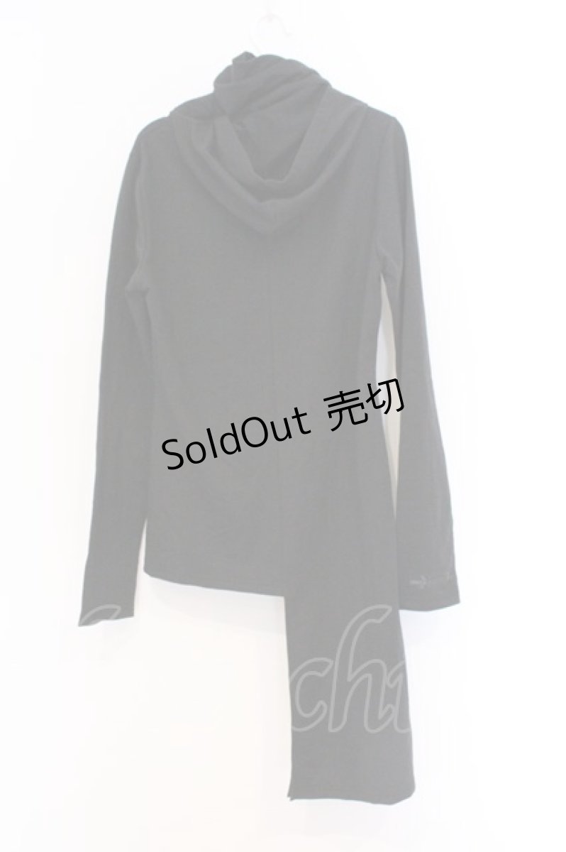 画像3: NieR Clothing / アシメハイネックパーカー F ブラック O-26-03-13-013-PU-TO-OW-ZT526 (3)