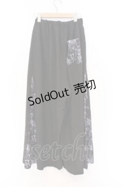 画像3: NieR Clothing / サイド柄切替ワイドパンツ F ブラック×ロゴプリント O-26-03-13-015-PU-PA-OW-OS