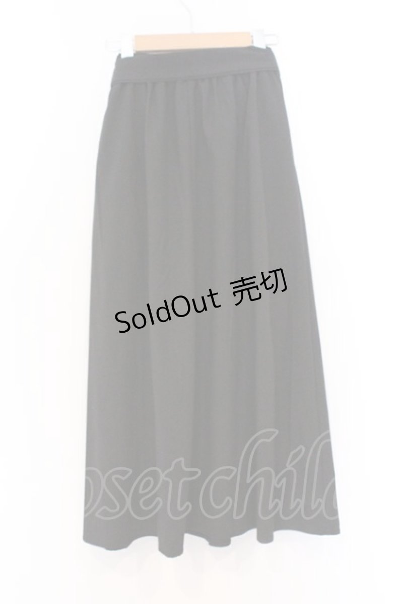 画像3: NieR Clothing / ボタン配色スカート F ブラック O-26-03-13-018-PU-SK-OW-OS (3)