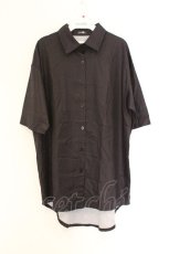 画像1: NieR Clothing / 転写pt半袖シャツ F ブラック×ローズpt O-26-03-13-021-PU-BL-OW-ZT526 (1)