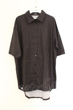 画像1: NieR Clothing / 転写pt半袖シャツ F ブラック×ローズpt O-26-03-13-021-PU-BL-OW-OS