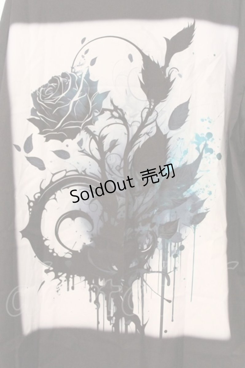 画像3: NieR Clothing / 転写pt半袖シャツ F ブラック×ローズpt O-26-03-13-021-PU-BL-OW-ZT526 (3)