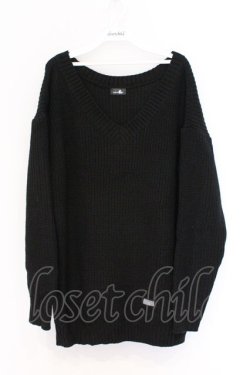 画像1: NieR Clothing / Vネックニット F ブラック O-26-03-13-022-PU-TO-OW-OS