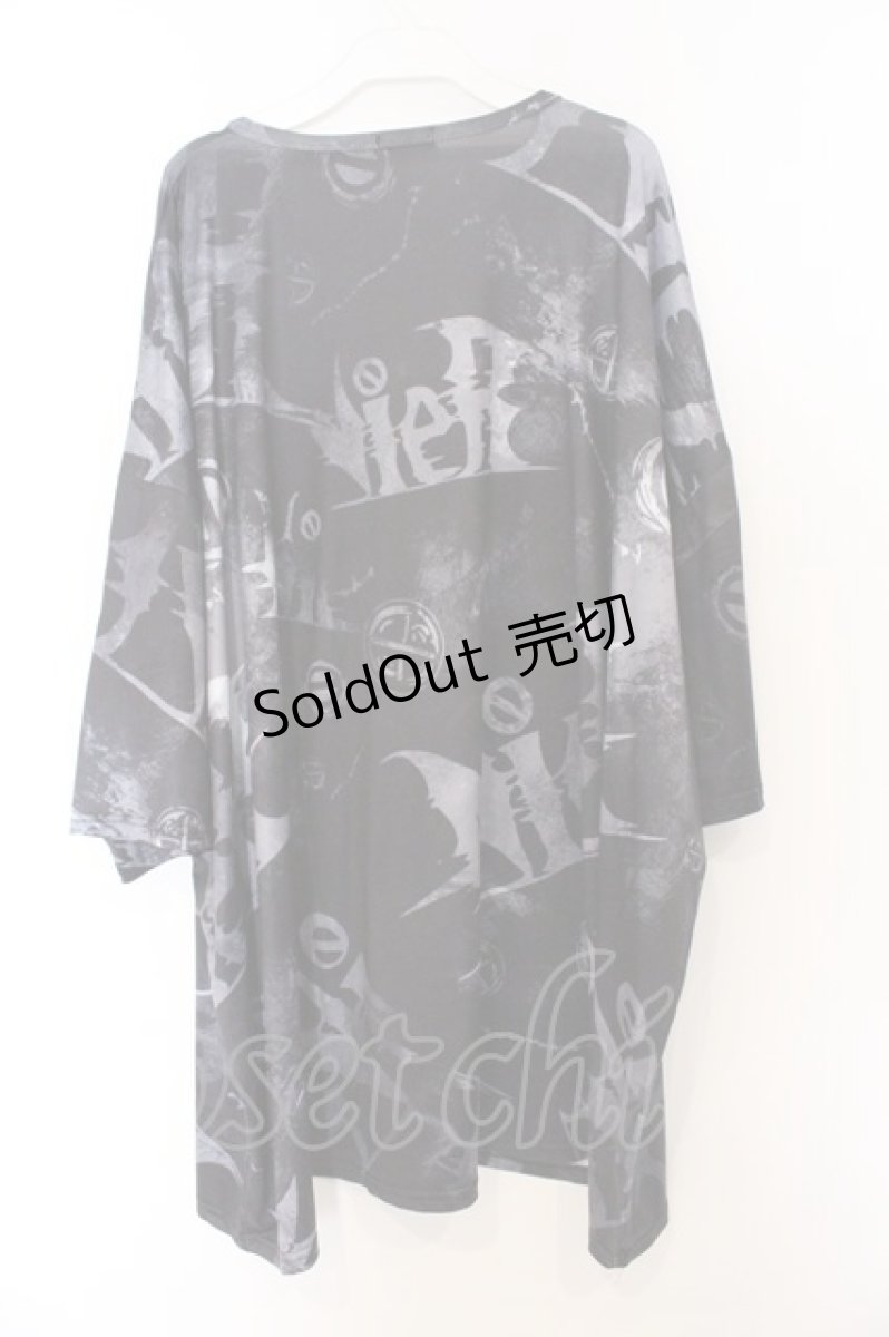 画像3: NieR Clothing / 転写ptハーフZIPプルオーバー F ブラック×ロゴプリント O-26-03-13-026-PU-TO-OW-ZT526 (3)