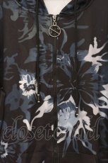 画像2: NieR Clothing / 転写ZIPパーカー F ブラック花柄 O-26-03-13-027-PU-TO-OW-ZT0315L (2)