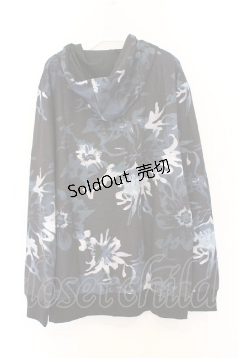 画像3: NieR Clothing / 転写ZIPパーカー F ブラック花柄 O-26-03-13-027-PU-TO-OW-ZT0315L (3)