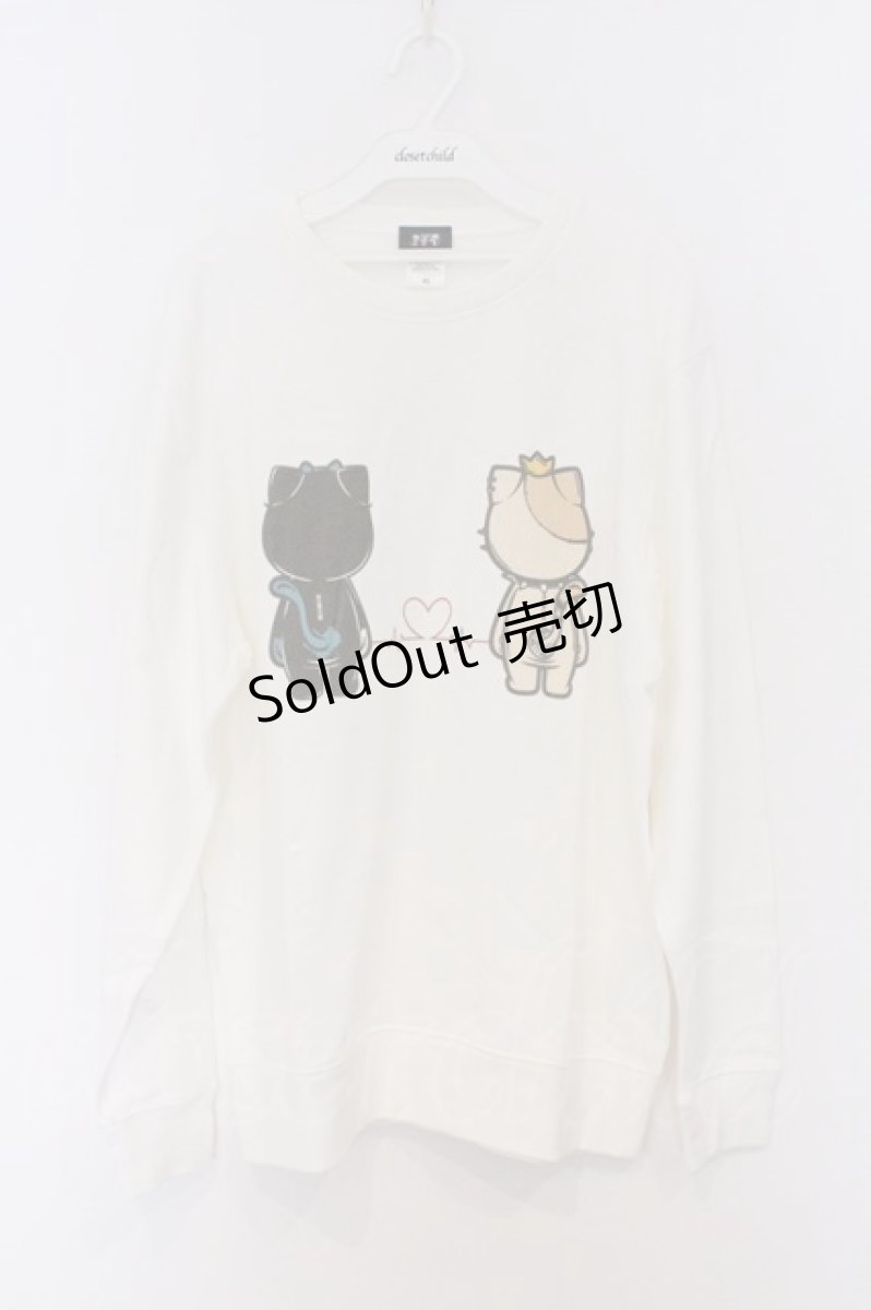 画像1: NieR Clothing / プリントトレーナー XL ホワイト×ミケ＆シエル O-26-03-13-028-PU-TO-OW-OS (1)