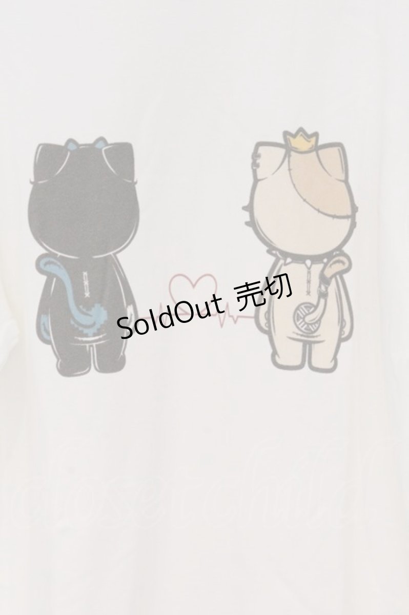 画像2: NieR Clothing / プリントトレーナー XL ホワイト×ミケ＆シエル O-26-03-13-028-PU-TO-OW-OS (2)