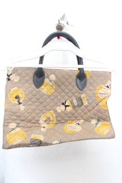 画像2: KANEKO ISAO / パフューム柄キルトトートバッグ  ベージュ×グレー O-26-03-14-003-EL-BG-IG-OS