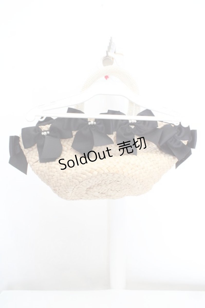 画像3: axes femme / リボン使いカゴバッグ  ナチュラル×クロ O-26-03-14-029-AX-BG-OW-ZTK038 (3)