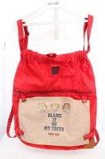 画像1: Karl Helmut / ナイロンナップサック  アカ O-26-03-14-004-EL-BG-IG-ZT274 (1)