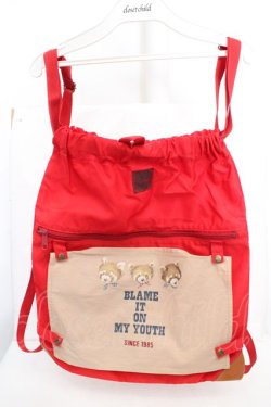 画像1: Karl Helmut / ナイロンナップサック  アカ O-26-03-14-004-EL-BG-IG-OS