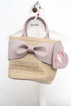 画像1: m petit by misako / チャーム付き2WAYバッグ  ラベンダー O-26-03-14-035-LO-BG-OW-OS