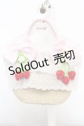 axes femme kawaii / いちごあみぐるみ付カゴバッグ  ピンク O-26-03-14-037-AX-BG-OW-OS