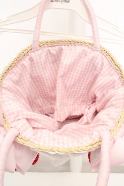 画像4: axes femme kawaii / いちごあみぐるみ付カゴバッグ  ピンク O-26-03-14-037-AX-BG-OW-OS