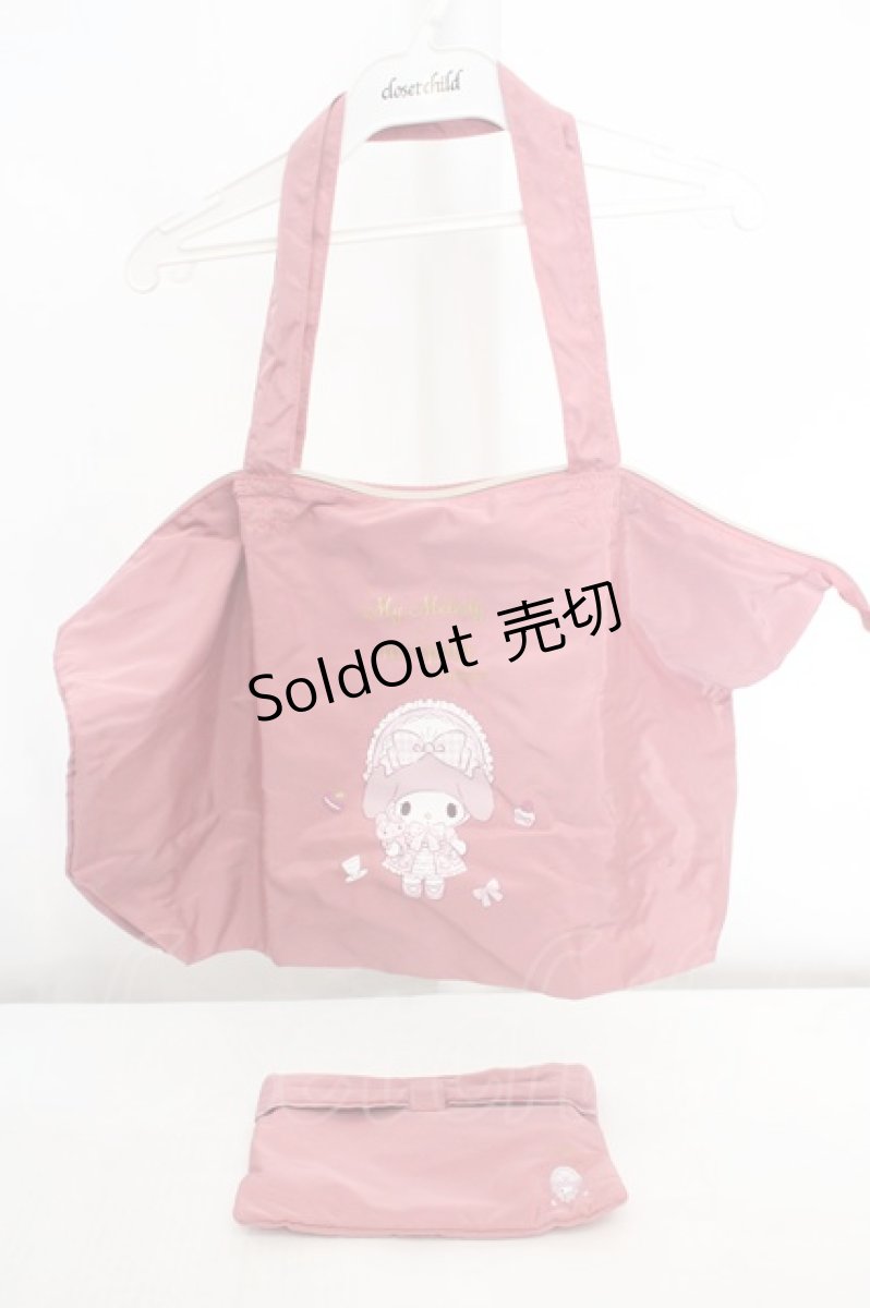 画像1: m petit by misako / サンリオキャラクターズコラボポーチ付きエコバッグ  ピンク O-26-03-14-043-LO-BG-OW-ZT0316P (1)