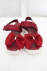 画像1: m petit by misako / AMシアーリボンサンダル L アカ O-26-03-14-045-LO-SH-OW-ZT0316P (1)