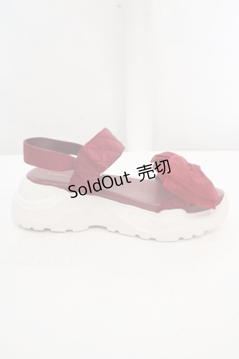 画像4: m petit by misako / AMシアーリボンサンダル L アカ O-26-03-14-045-LO-SH-OW-ZT0316P (4)