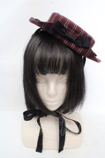 画像1: Victorian maiden / レジメンタルストライプキャノチェ  ワイン O-26-03-14-047-CL-AC-OW-OS (1)