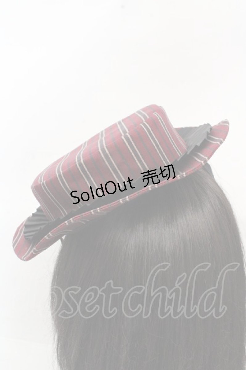 画像4: Victorian maiden / レジメンタルストライプキャノチェ  ワイン O-26-03-14-047-CL-AC-OW-OS (4)