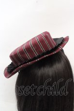 画像4: Victorian maiden / レジメンタルストライプキャノチェ  ワイン O-26-03-14-047-CL-AC-OW-OS (4)